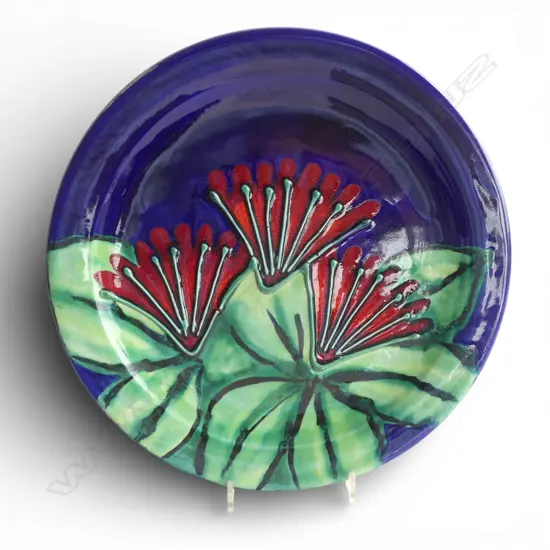 MORRIS & JAMES  HAND PAINTED CERAMIC PLATER (SMALL DISCOLORATION ON THE RIM) DIA.290mm