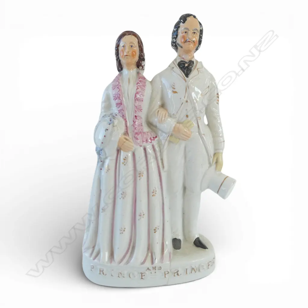 VICT STAFFORTSHIRE FLATBACK PRINCE & PRINCESS H260MM Image 1++