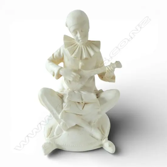 ART DECO RESIN PIERROT CLOWN FIGURE H.210mm