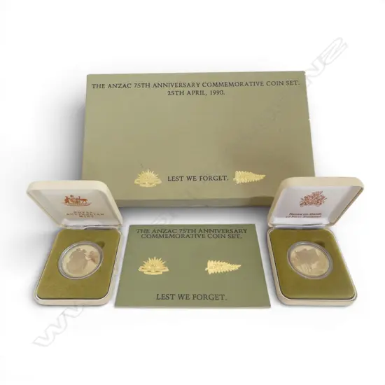 THE ANZAC 75th ANNIVERSARY COMMEMORATIVE COIN SET 1990