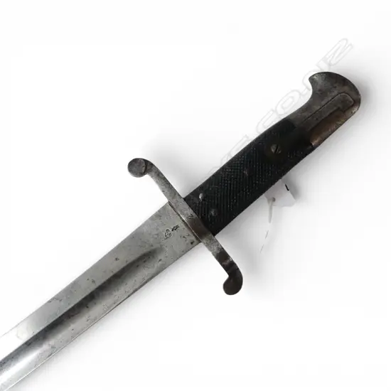 OLD YATAGAN BAYONET IN SCABBARD. L.735mm.