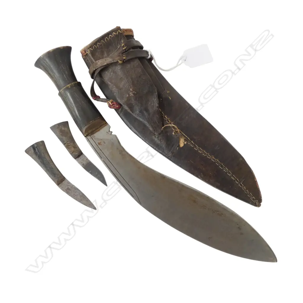 KUKRI KNIFE IN LEATHER SCABBARD L.350mm Image 1++