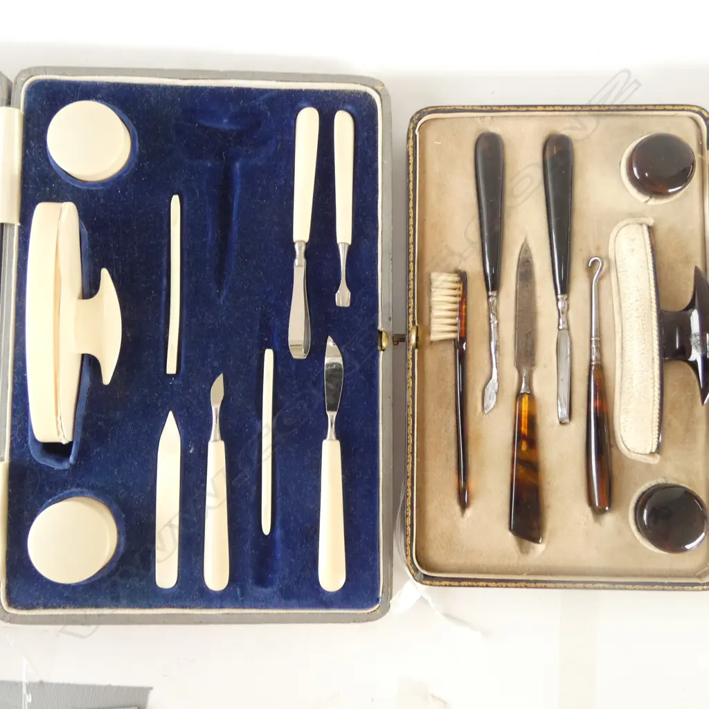 2 ART DECO MANICURE SETS some pces missing Image 1++