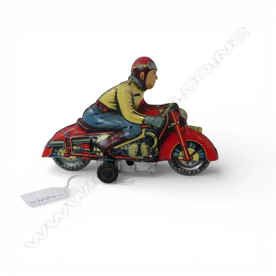 TIN MOTORCYCLIST TOY L.175mm