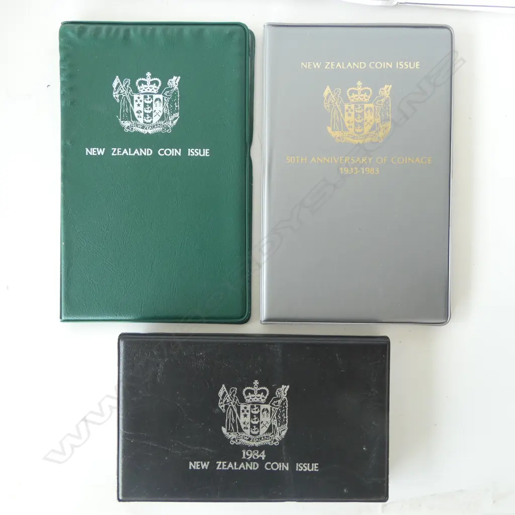 THREE NZ PROOF COIN SETS 1984/19831980 Image 1++