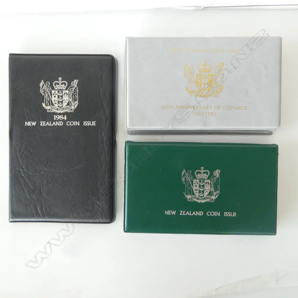 THREE NZ PROOF COIN SETS 1984/1980/1983 Image 1++