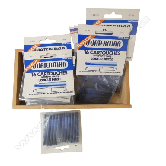 WATERMAN FOUNTAIN PEN INK CARTRIDGES EIGHT PACKETS OF 16