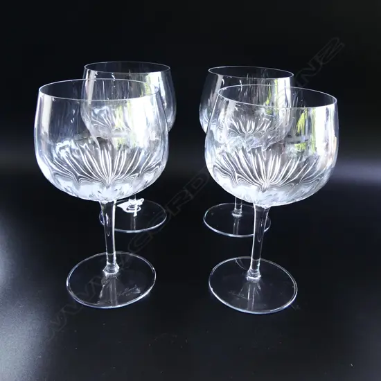 4 ITALIAN LUIGI BORMIOLI LARGE SIZE WINE GLASSES H200MM