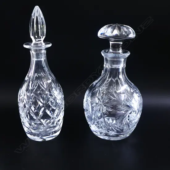 2 CRYSTAL DECANTERS H300 TALLEST