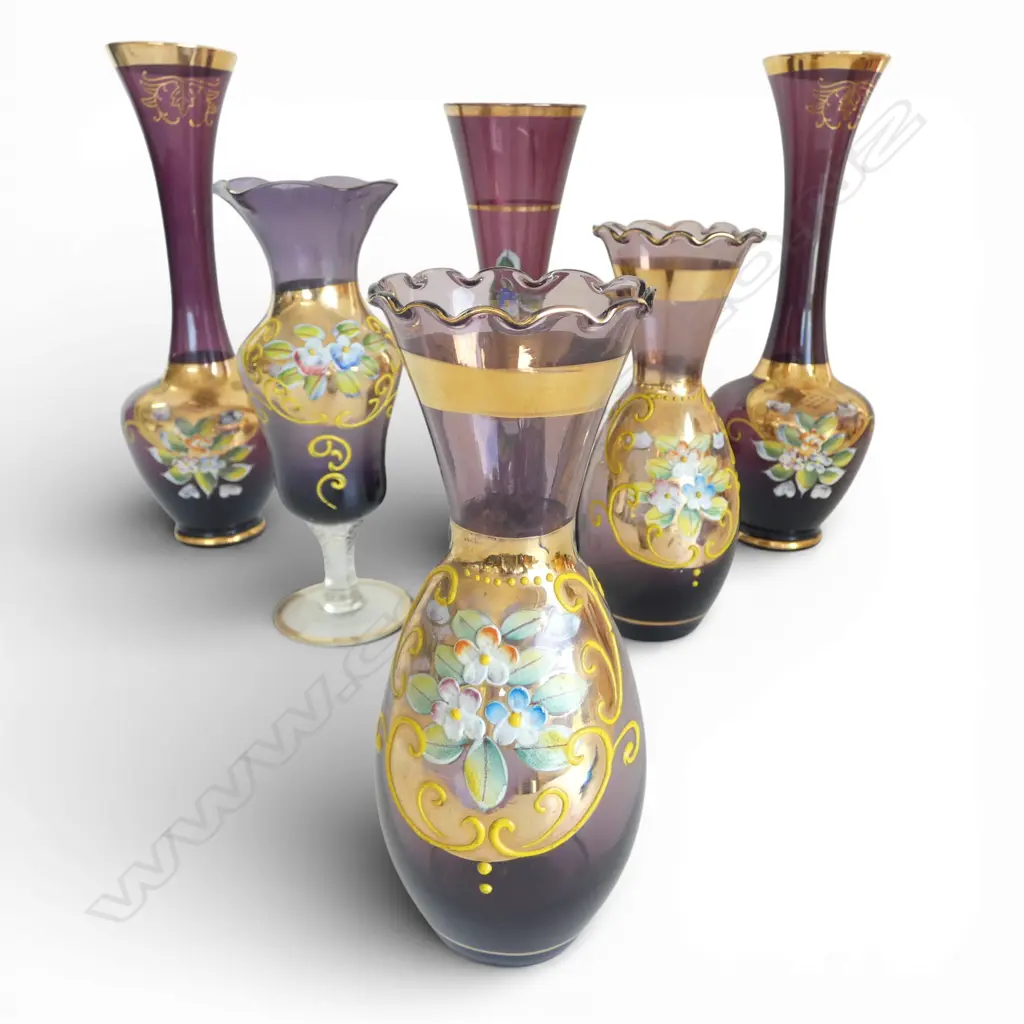6 PCES VENETIAN GLASS H.225mm Image 1++