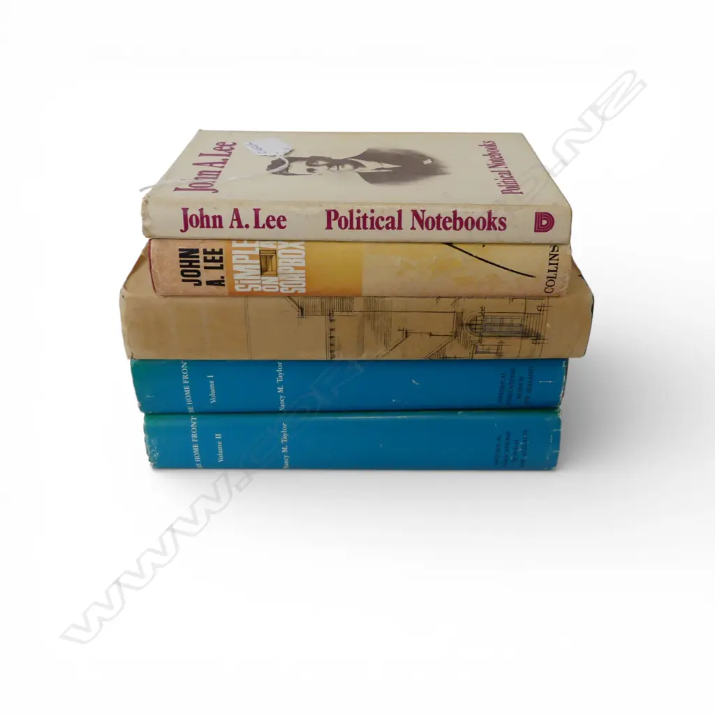 5 BOOKS NZ INTEREST; 2 VOLS. NZ PEOPLE AT WAR THE HOME FRONT, 2 JOHN A. LEE, A TURNBULL BIOGRAPHY Image 1++