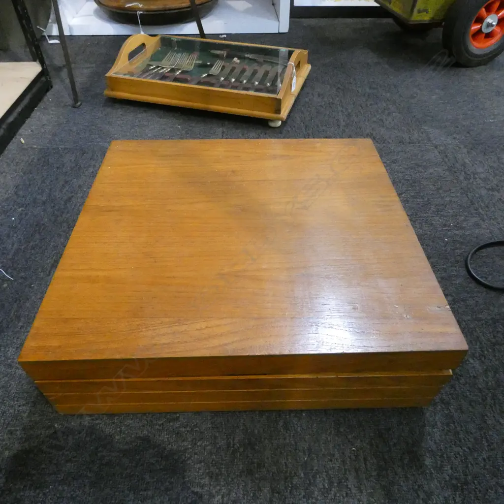 12 person 78 piece THAI BRASS CUTLERY CENTEEN SET hinged lidded canteen Image 1++