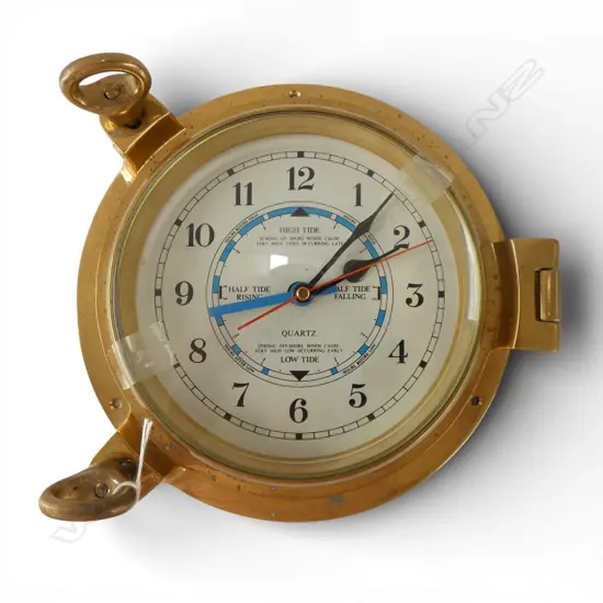BRASS SHIPS TIME & TIDE CLOCK 220mm