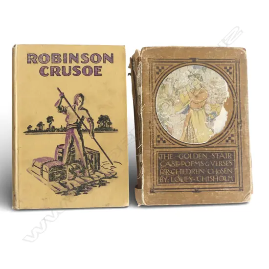 ROBINSON CRUSOE & THE GOLDEN STAIRS WITH ILLUSTRATIONS (DAMMAGED SPINE)