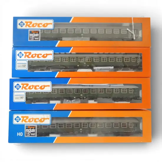 4 BOXED DB ROCO EXPRESS COACHES B4ÜM-63 44740