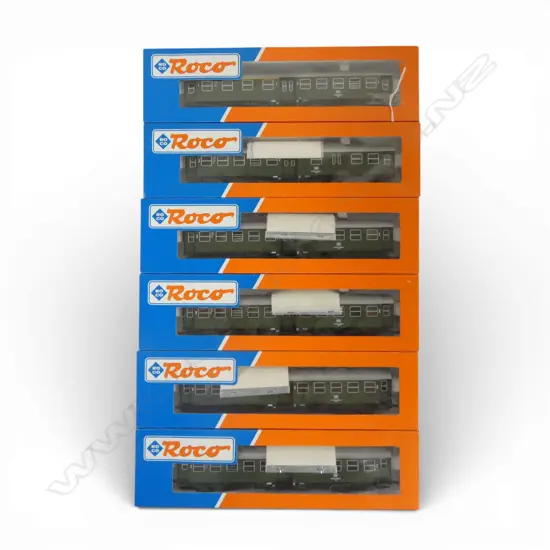 6 BOXED DB ROCO CONVERT COACHES, 4x 44363, 44367 & 44370