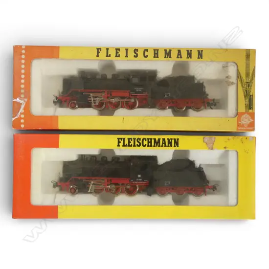 2 BOXED FLEISCHMANN HO DB LOCOMOTIVE & TENDERS 4140 24 074 & 4141 24 067