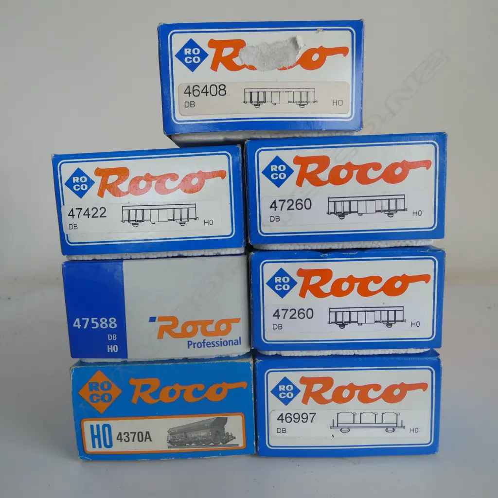 7 ASST. BOXED ROCO HO DB FREIGHT WAGONS Image 1++