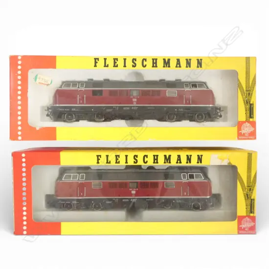 2 BOXED FLEISCHMANN HO DB DIESEL LOCOMOTIVE 4280 & 4235 221 131-6