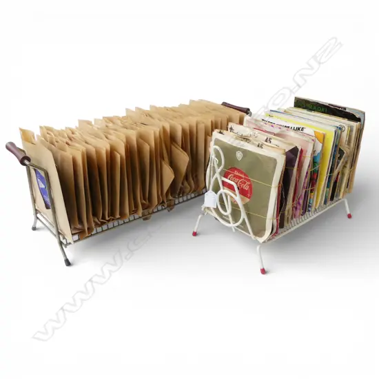 2 RACKS ASST. 45s RECORDS; BUDDY HOLLY, JOHNNY DEVLIN, MAORI ETC