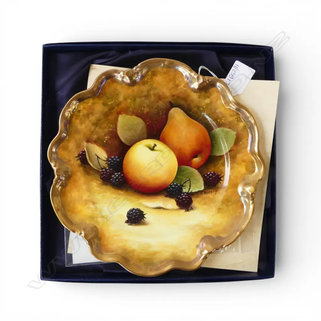 COALPORT CABINET PLATE SIGNED MALCOLM HARNETT 230mm dia, BOXED Image 1++