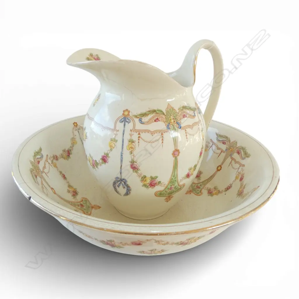 DEVON WARE JUG & BASIN H.280mm  Image 1++