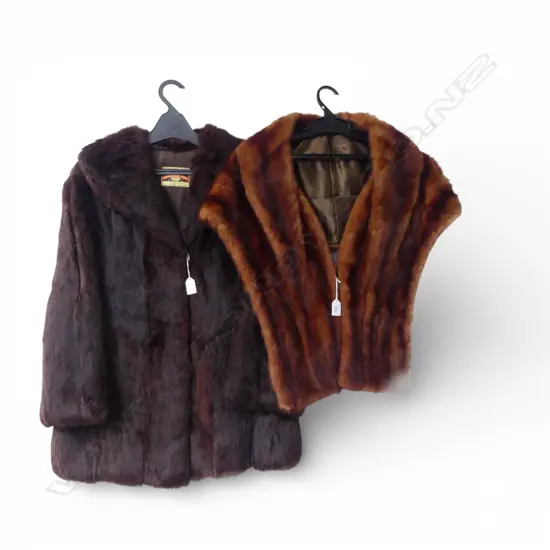 UNIVERSAL FUR N.Z. FUR COAT + OTHER STOLE