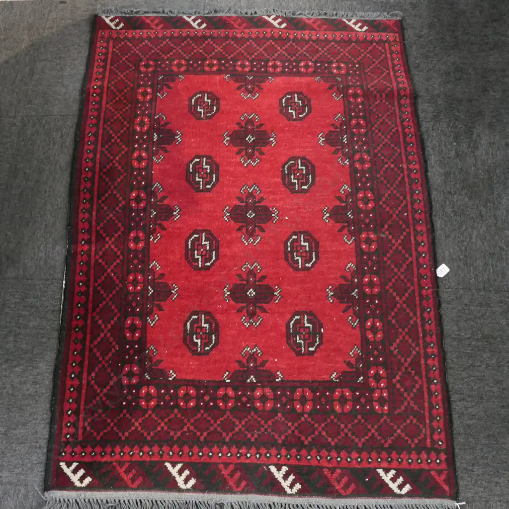 HAND KNOTTED WOOL PILE RUG 1400x970mm Image 1++