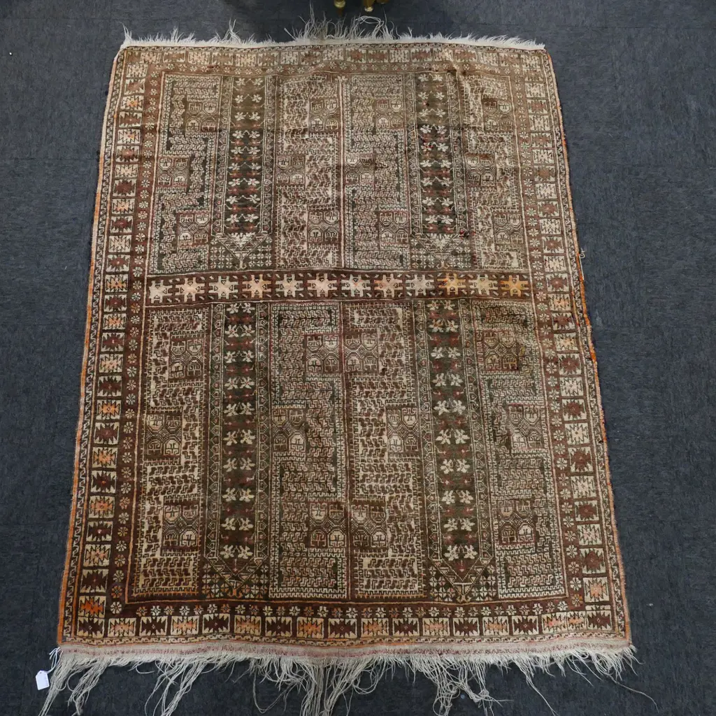 HAND KNOTTED ALL WOOL RUG 1650x1300mm Image 1++
