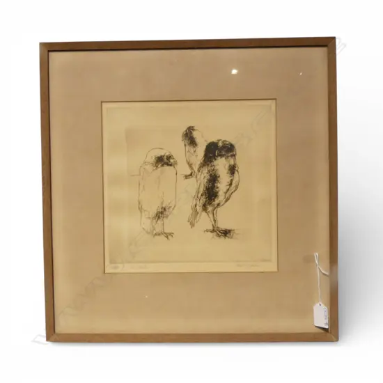 JACK COUGHLIN, BIRDS, ETCHING Ed. 9/100, 230x240mm