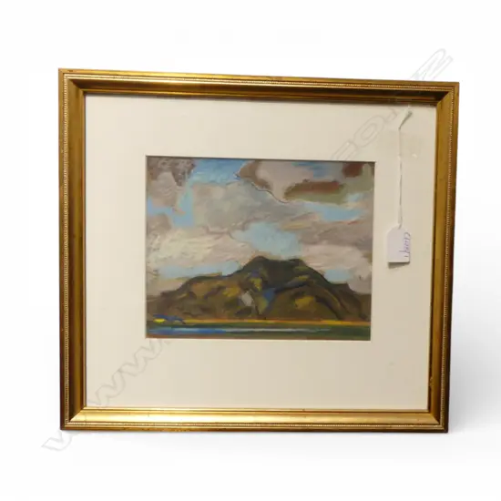 THOMAS ARTHUR MCCORMACK (NZ 1883-1973) 'SUNSET KAPITI' PASTEL ON BUFF PAPER 170x215mm