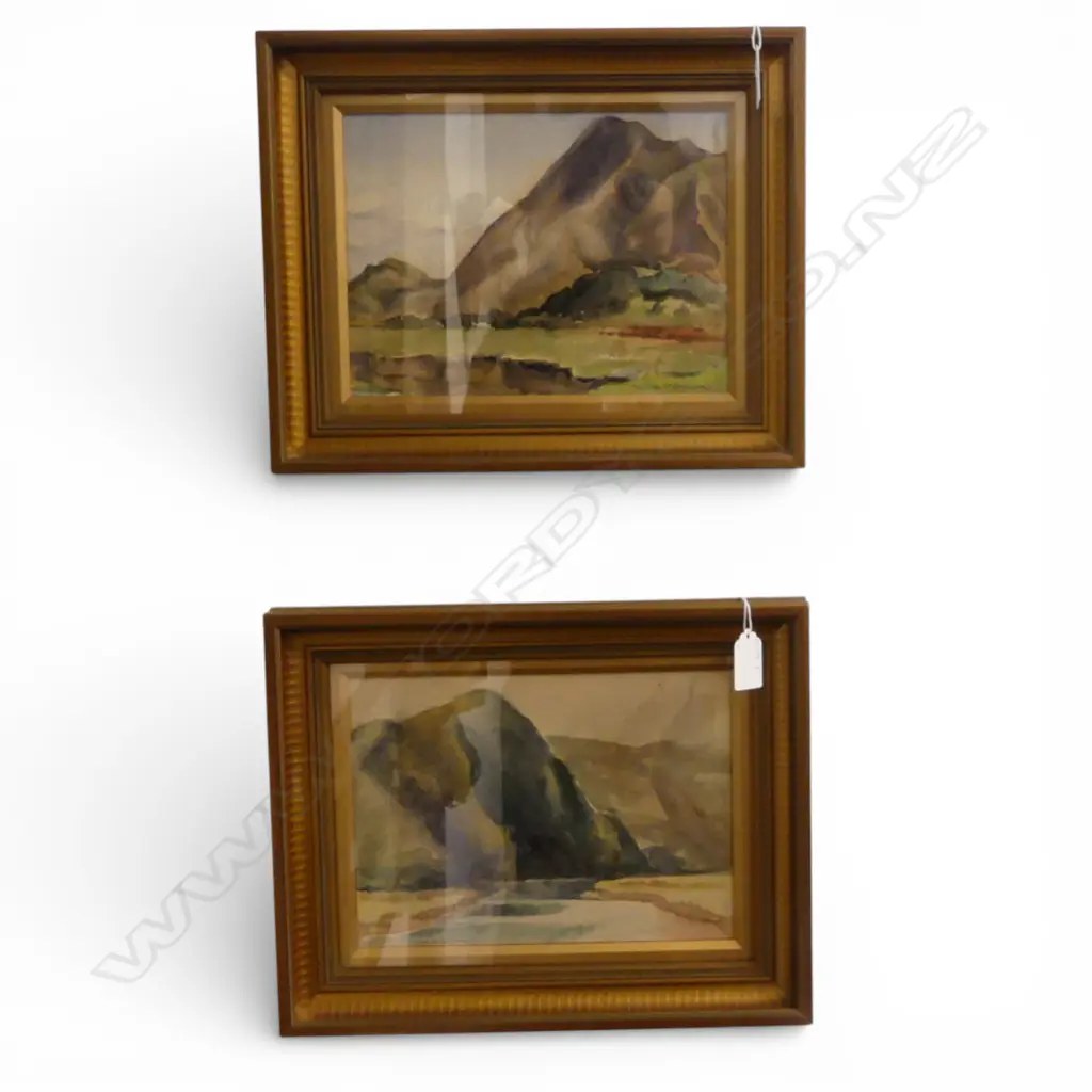 HILDA WISEMAN, 'AWA KINO VALLEY' & 'AT EAST CAPE', WATERCOLOURS (2), 190 X 245mm (EACH) Image 1++