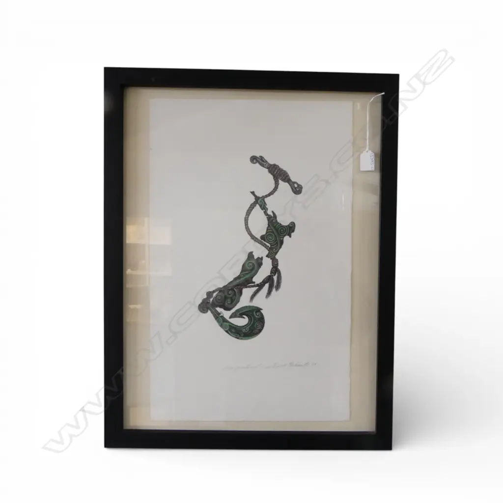 GRAPHITE ON PAPER, STEVEN...? SIGNATURE INDISTINCT, NEW ZEALAND & MATUA, 550x350mm Image 1++