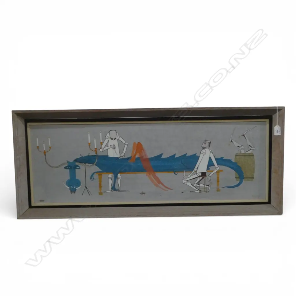 DAVID KENNEDY, THE THREE KNIGHTS, SIGNED & DATED MARCH '59, 300x900mm Image 1++