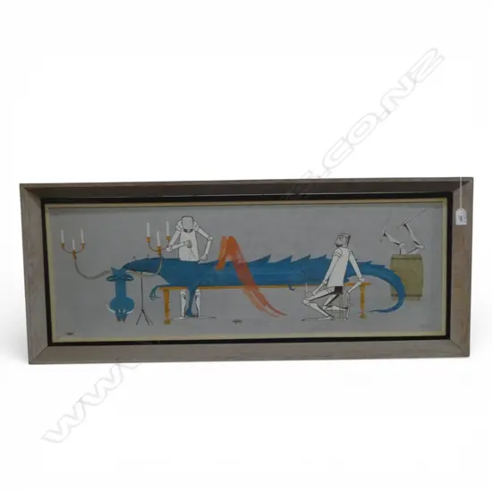 DAVID KENNEDY, THE THREE KNIGHTS, SIGNED & DATED MARCH '59, 300x900mm