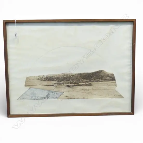 RONALD KOWALKE (UNITED STATES 1931 - 2021), MAGIC MOUNTAIN, ETCHING ON PAPER, 545x745mm foxing