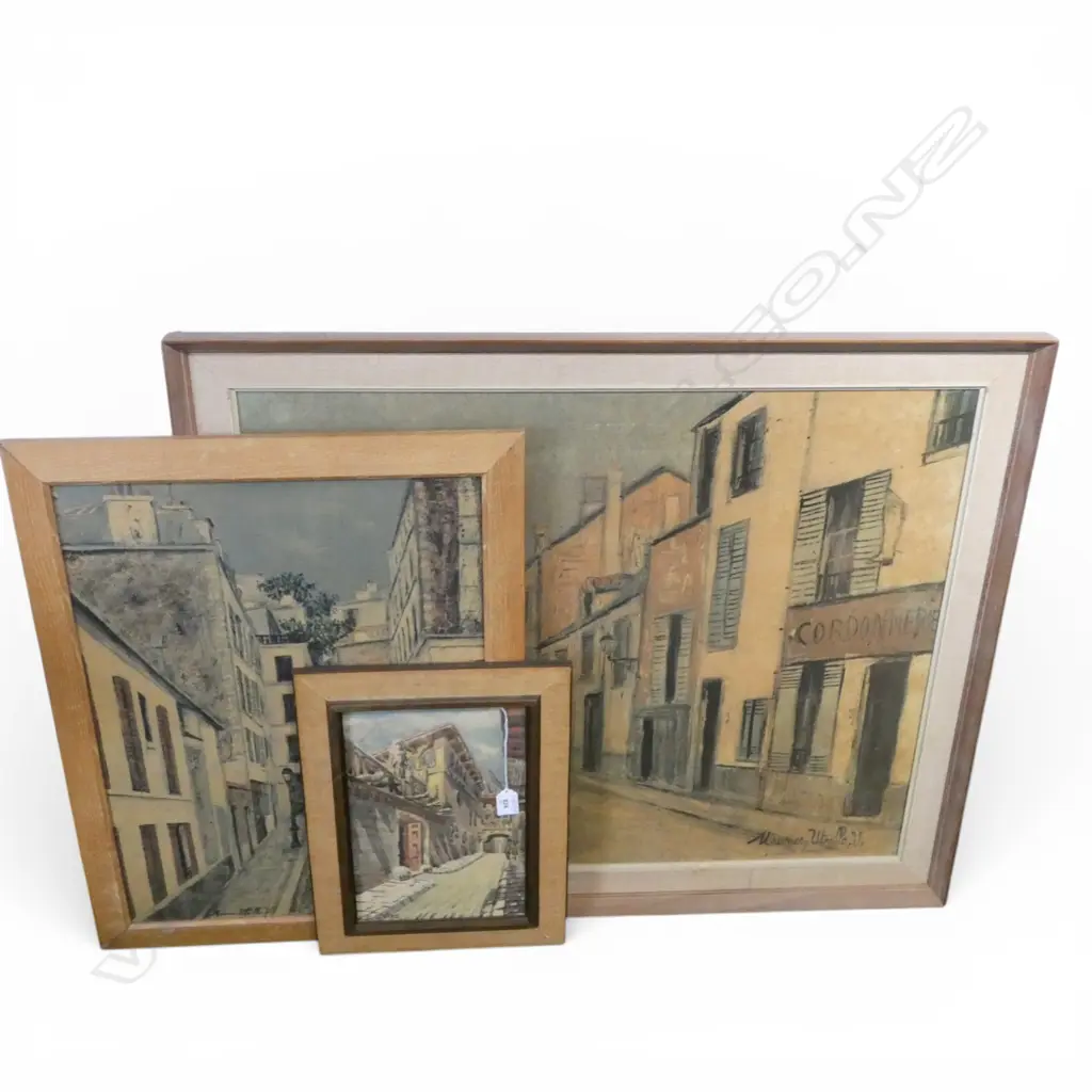 2 MAURICE UTRILLO PRINTS + SIGNED WC 300x200mm Image 1++
