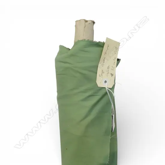 FABRIC BOLT; SAGE GREEN STRIPE, POLY COTTON, 32M ROLL