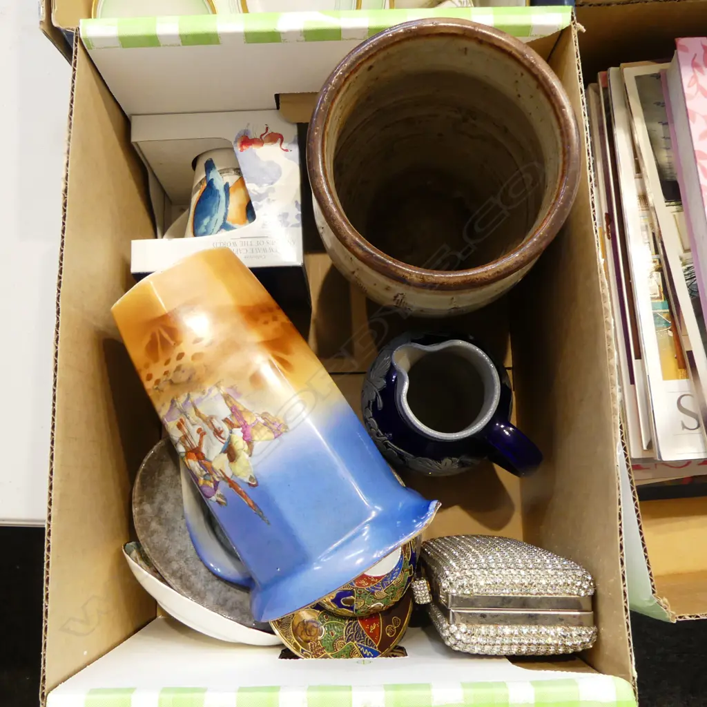 ASST. COLLECTABLES; VILLEROY & BOCH MUG, N.Z. POTTERY VASE & OTHER JUG etc Image 1++