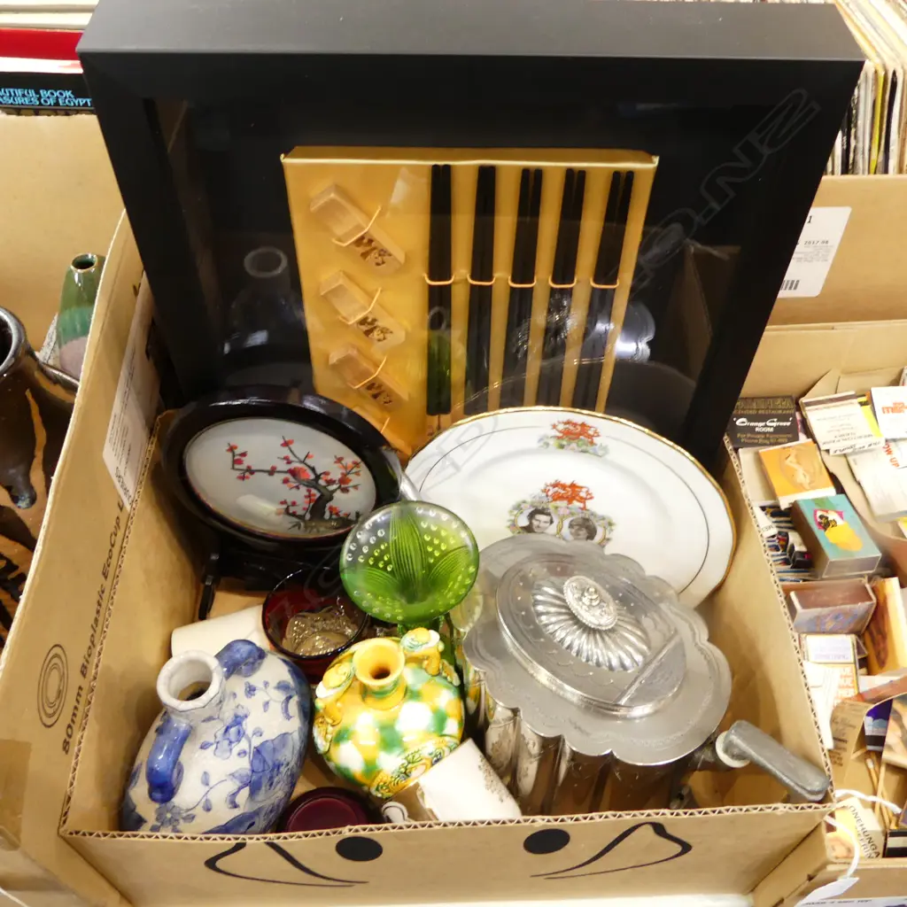 ASST. CERAMICS, FRAMED CHOPSTICKS ETC Image 1++