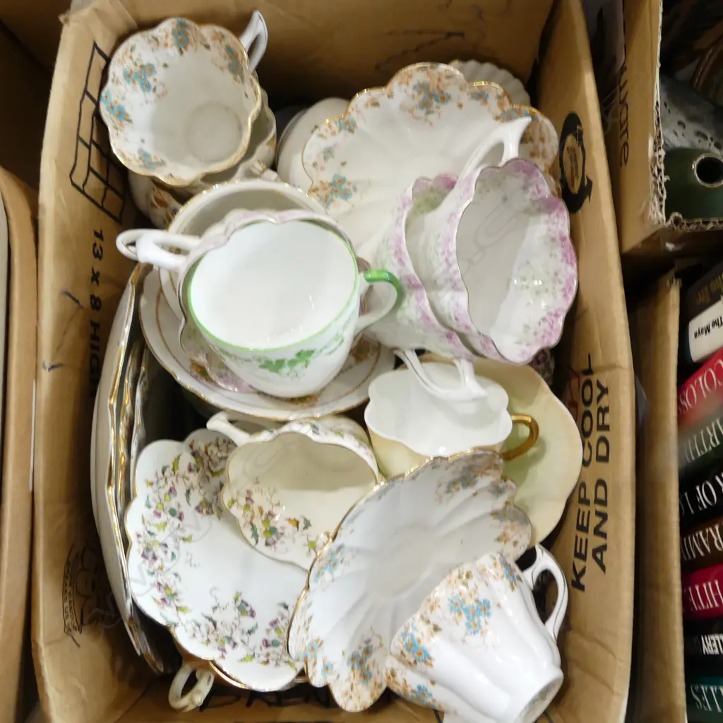 BOX OF EDWARDIAN CHINA CSPS ETC Image 1++