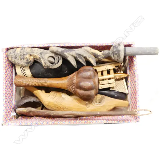 ASST. TRIBAL WOOD CARVINGS ETC