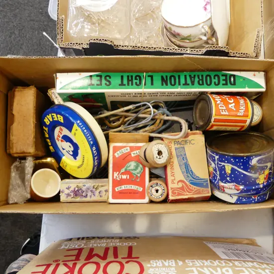 ASST. COLLECTABLES playing cards, tins, ETC