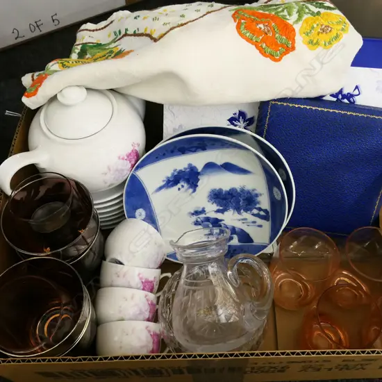 BOX OF ASST. CHINA & GLASS