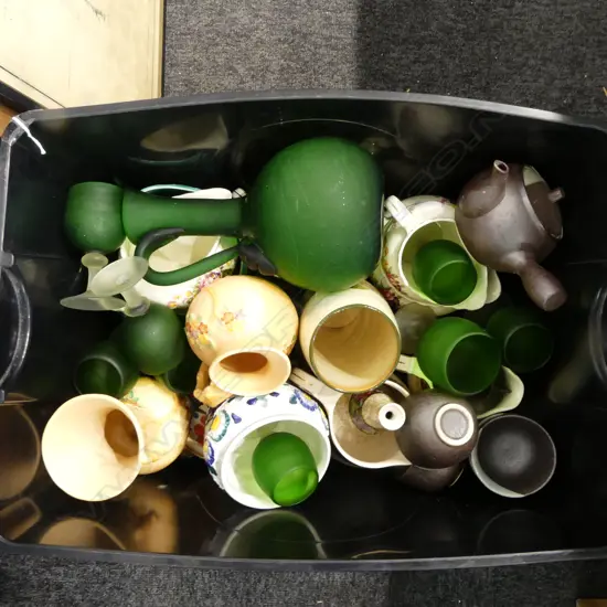 ASST. CHINA; ART GLASS JUG & GLASSES ETC