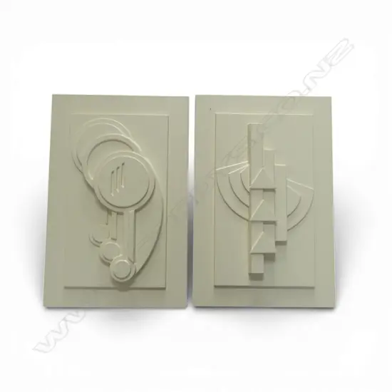 2 ART DECO STYLE ARCHITECTURAL PANELS 620x410mm