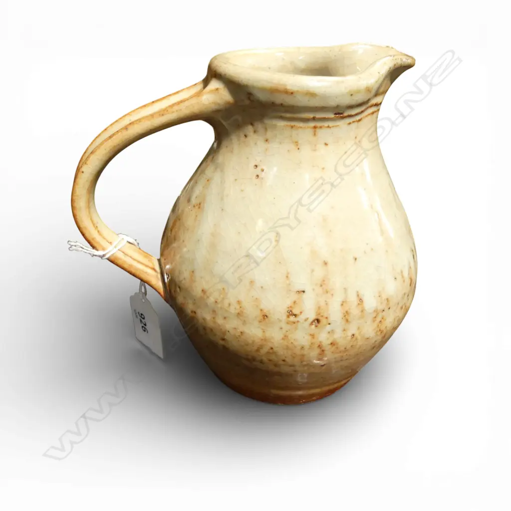 SALT GLAZED RUSTIC PITCHER  POTTER'S MARK H.155mm Image 1++