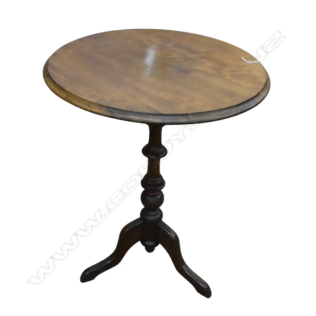 20thC MAHOGANY WINE TABLE top marked H.730mm Image 1++