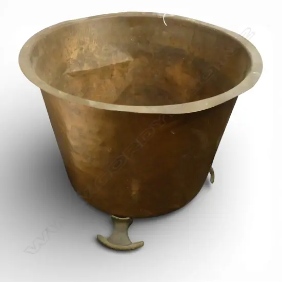 3 FOOTED OLD LAUNDRY COPPER H.410mm, 530mm dia