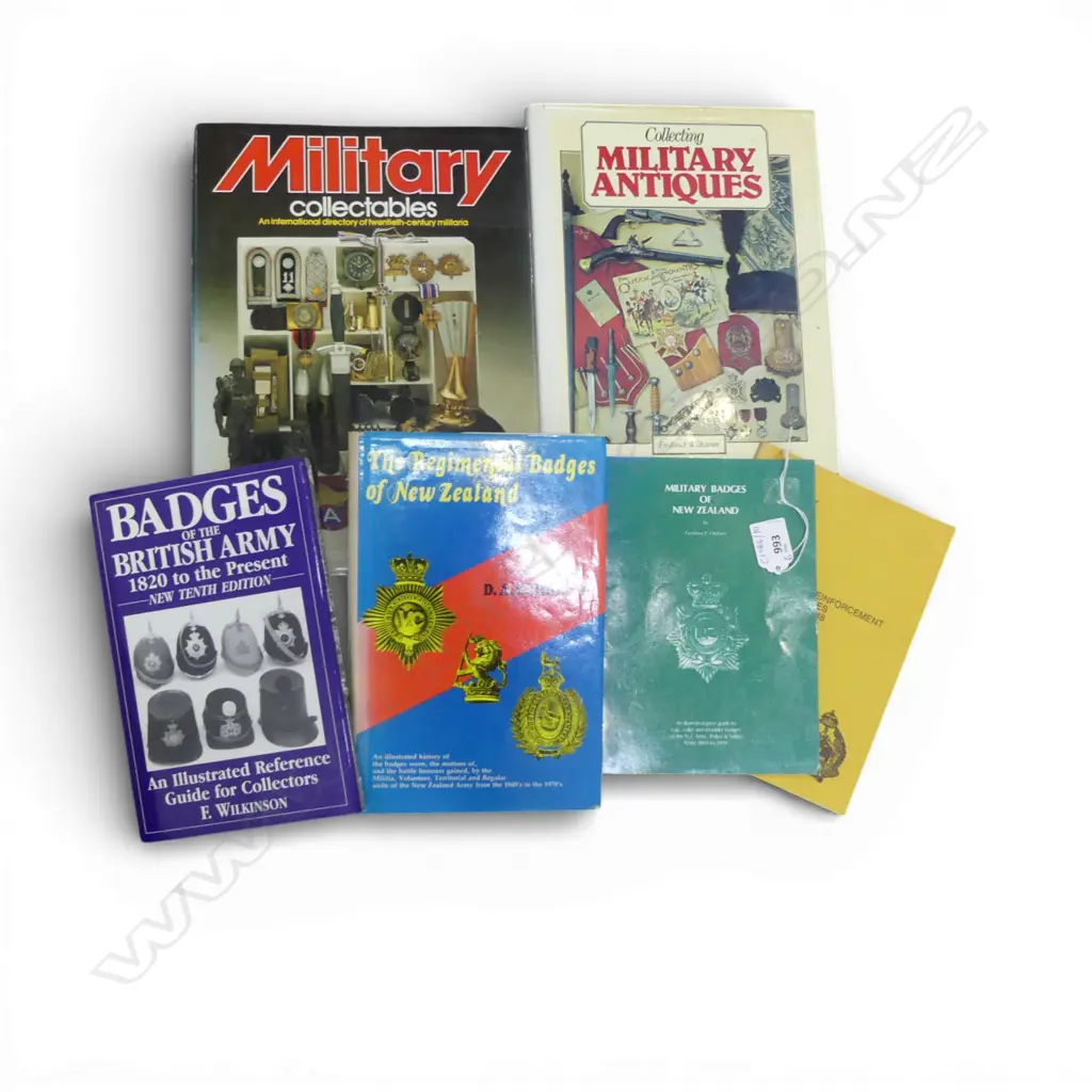 6 BOOKS; MILITARY ANTIQUES COLLECTING Image 1++